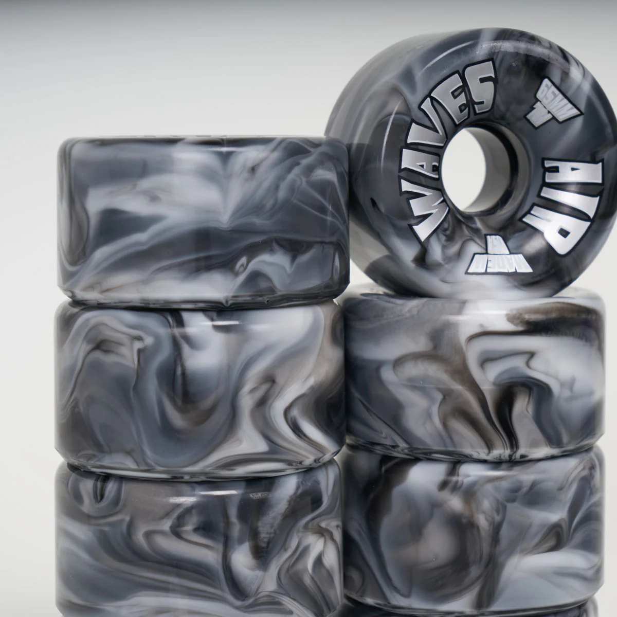 Airwaves 65mm/78a Wheels - Black/White Marble - Image 2