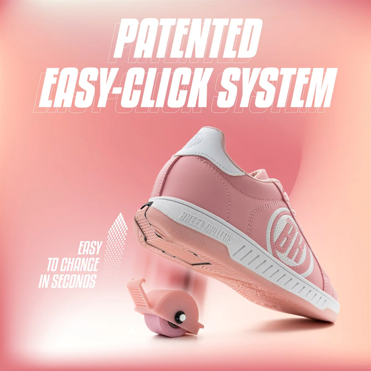 Breezy Rollers Classic - Walk & Roll Shoes (Pink) - Image 4