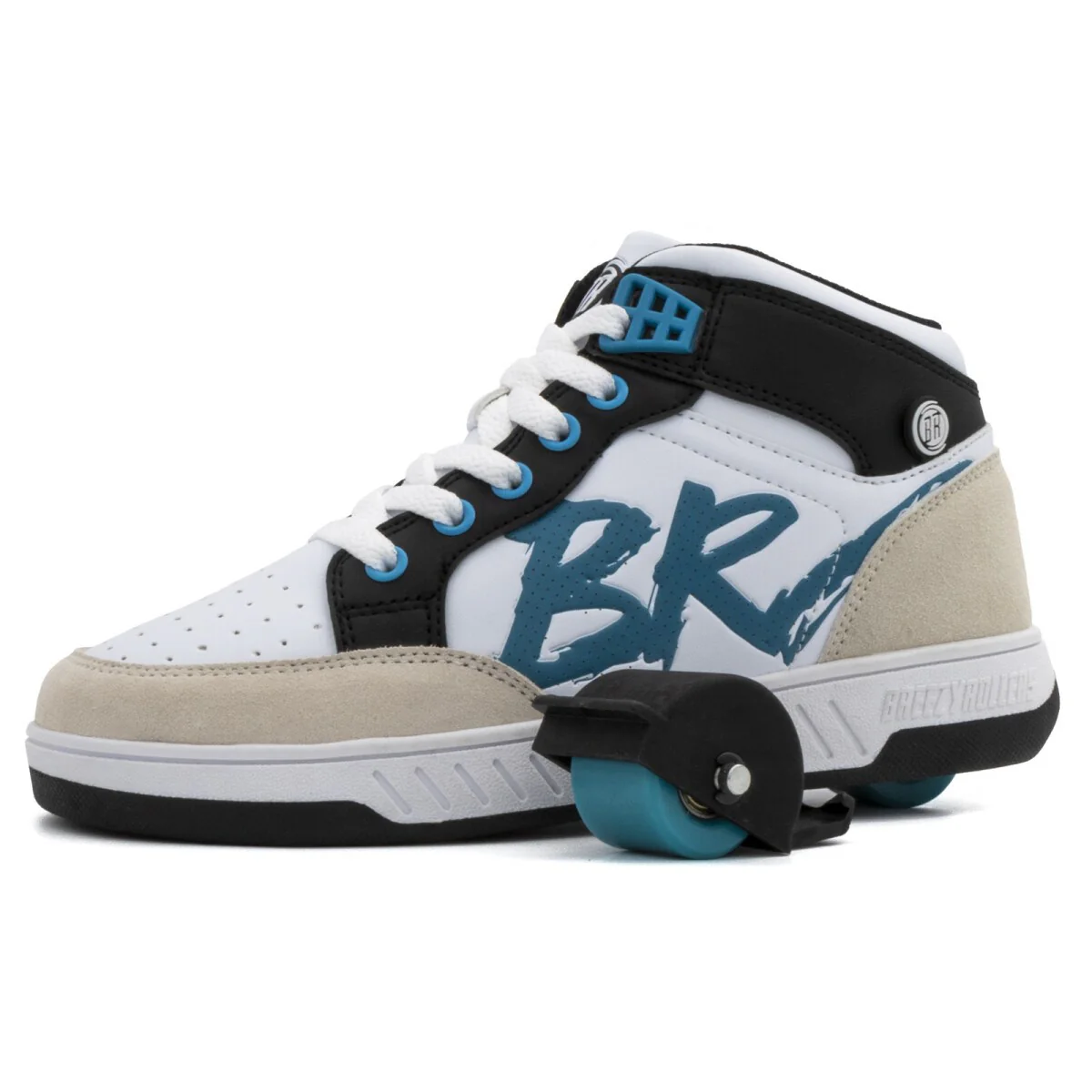 Breezy Rollers Skater - Walk & Roll Shoes (White/Multicoloured) - Image 4