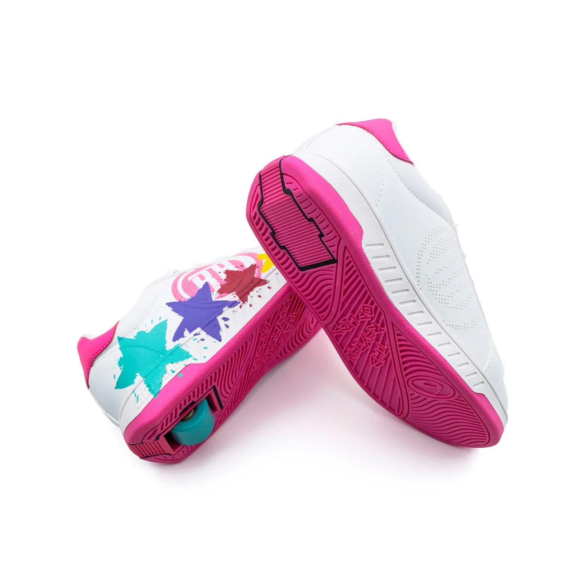 Breezy Rollers Splash - Walk & Roll Shoes (White/Pink) - Image 2
