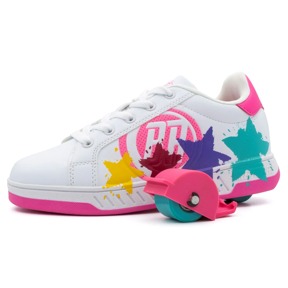 Breezy Rollers Splash - Walk & Roll Shoes (White/Pink) - Image 3