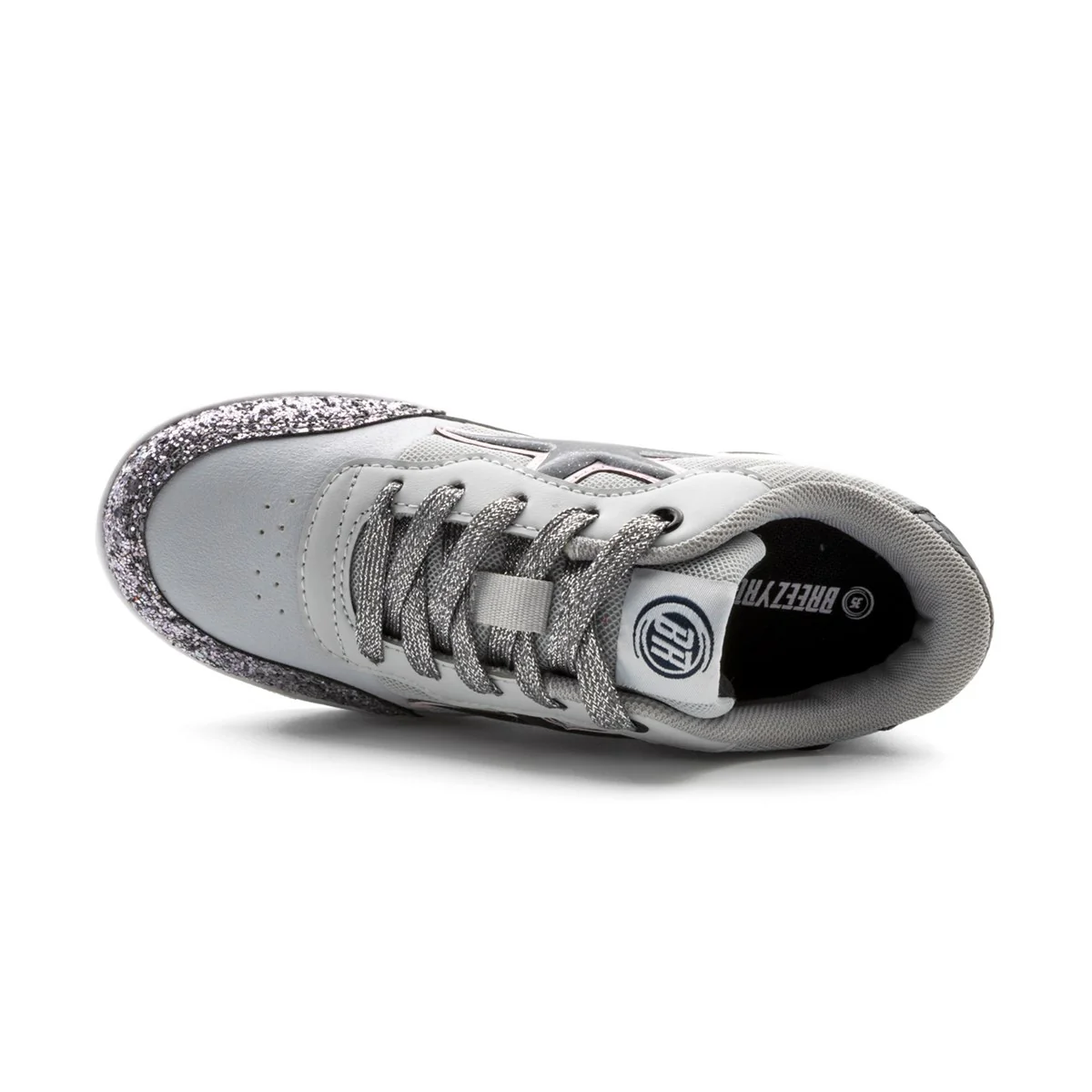 Breezy Rollers Star - Walk & Roll Shoes (Grey) - Image 2