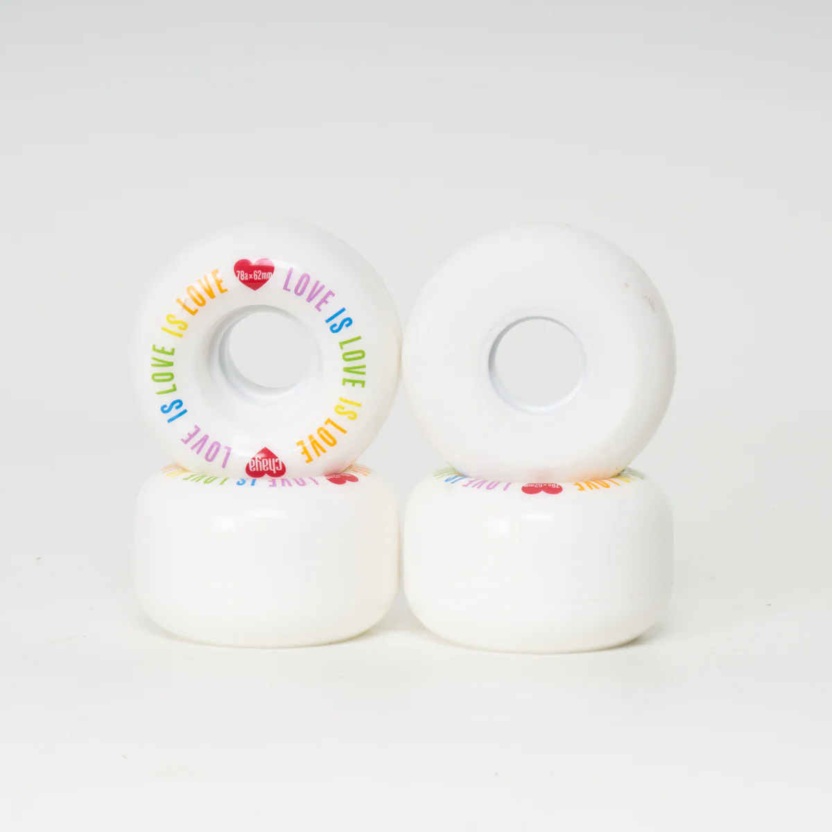 Chaya "Love is Love" 62mm/78a Wheels -  White - Image 3