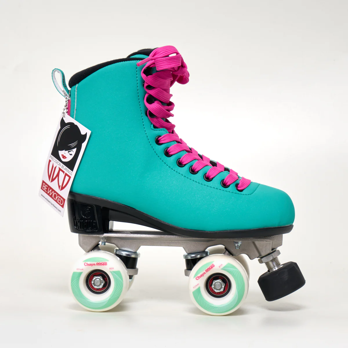 Chaya Melrose Deluxe Rollerskates - Turquoise V3 w/ Adjustable Toe Stop - Image 4