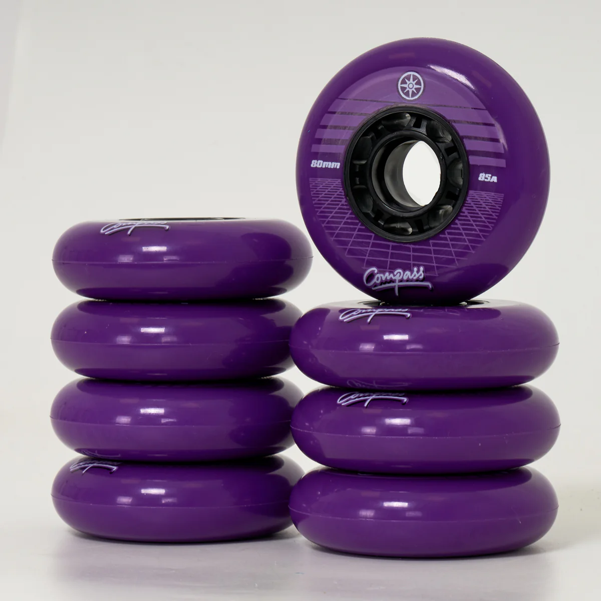 Compass Synthwave 80mm Wheels - Purple (8-Set) - Image 3