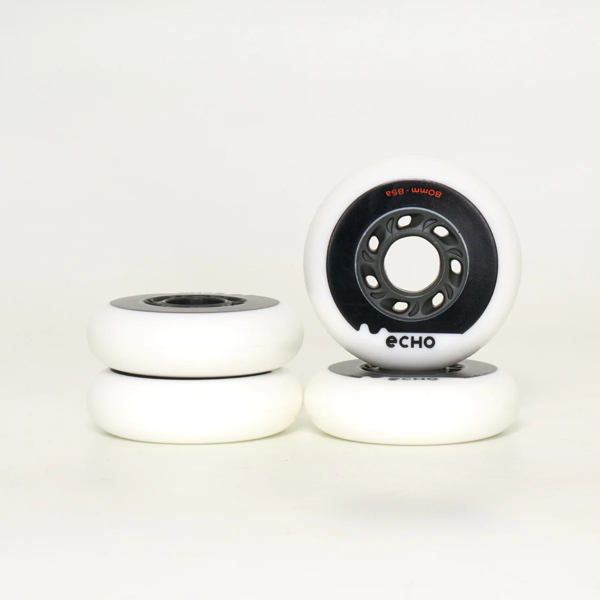 Echo Drift 80mm Wheels - White/Grey (4-Set)