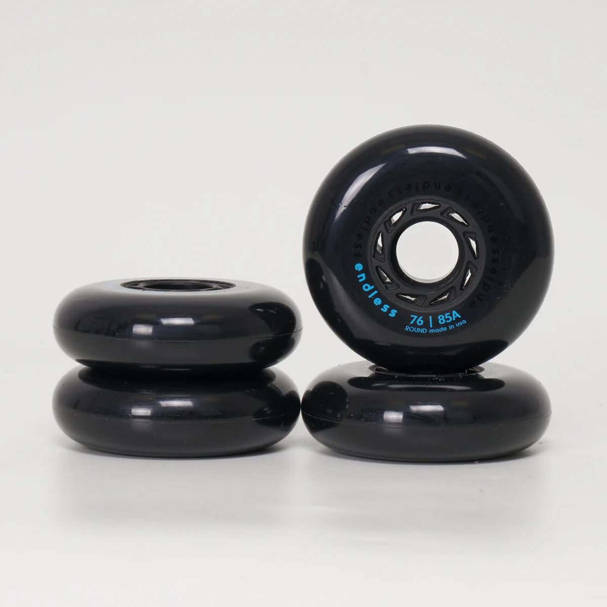 Endless 76mm Wheels - Black (Set of 4)