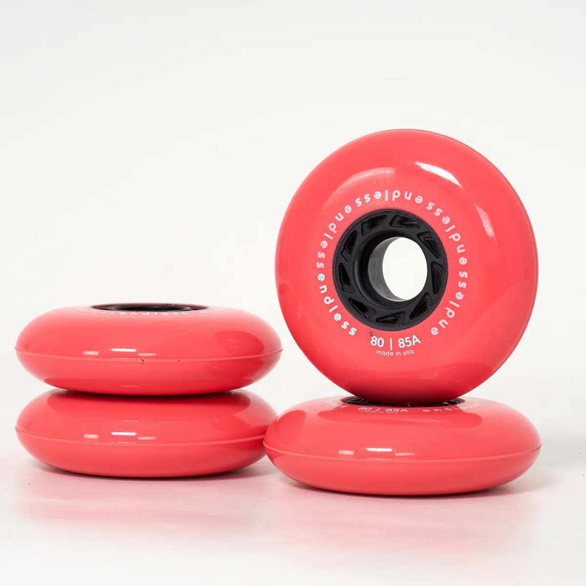 Endless 80mm / 85a Wheels - Neon Coral - Image 3