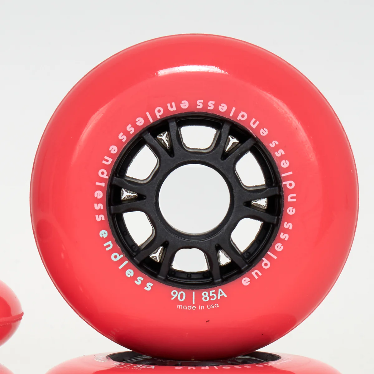 Endless 90mm / 85a Wheels - Neon Coral - Image 3