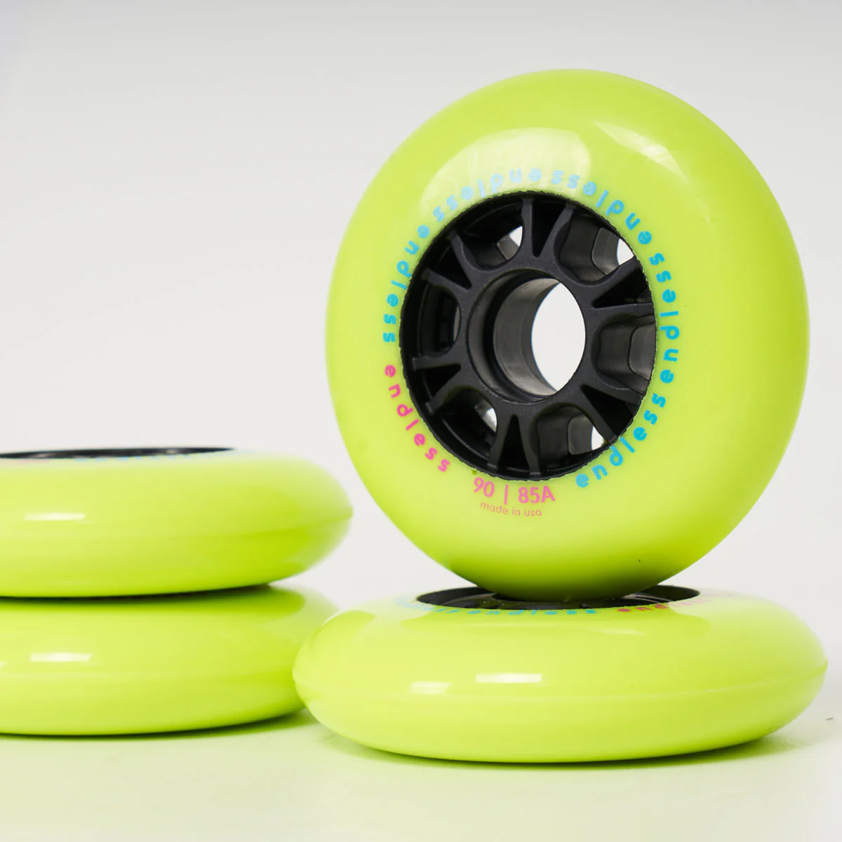 Endless 90mm / 85a Wheels - Neon Yellow - Image 2