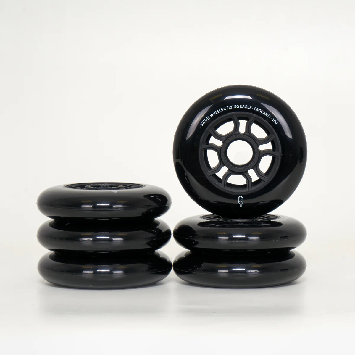 Flying Eagle Crocanti 100mm Wheels - Black (6-Set)