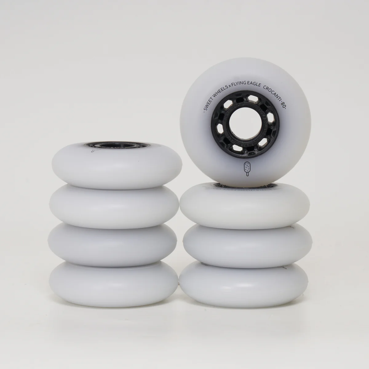 Flying Eagle Crocanti 80mm Wheels (8-set) - White