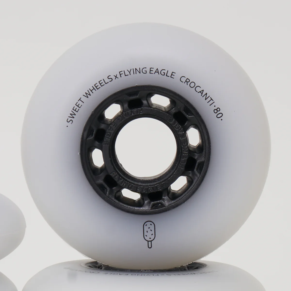 Flying Eagle Crocanti 80mm Wheels (8-set) - White - Image 2