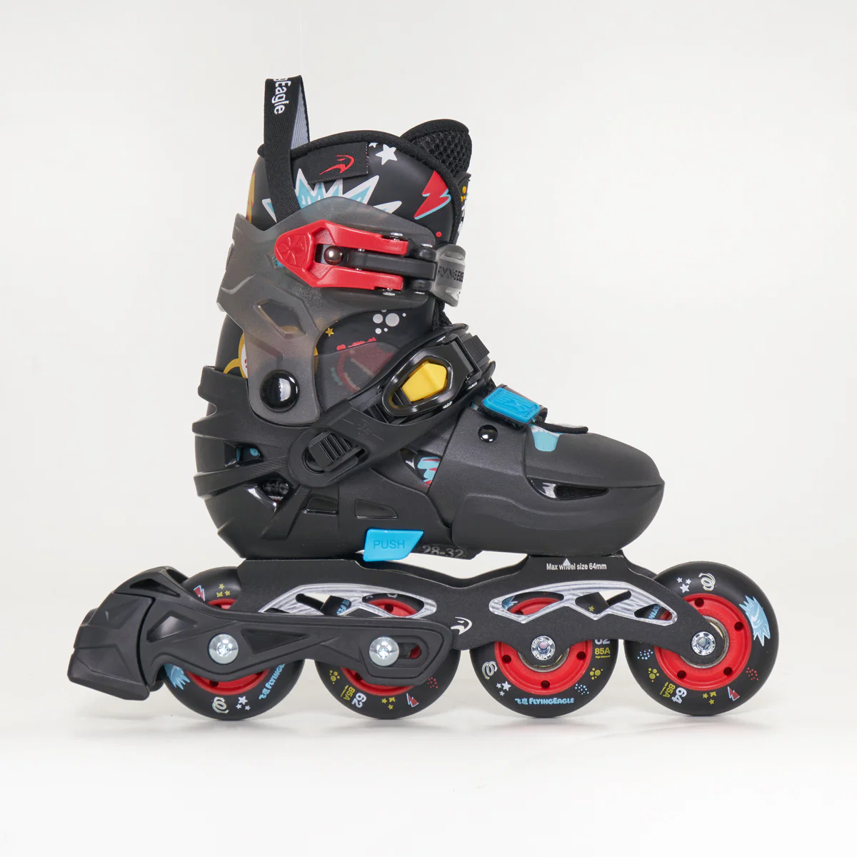 Flying Eagle S6S Pro Kids Skates - Black