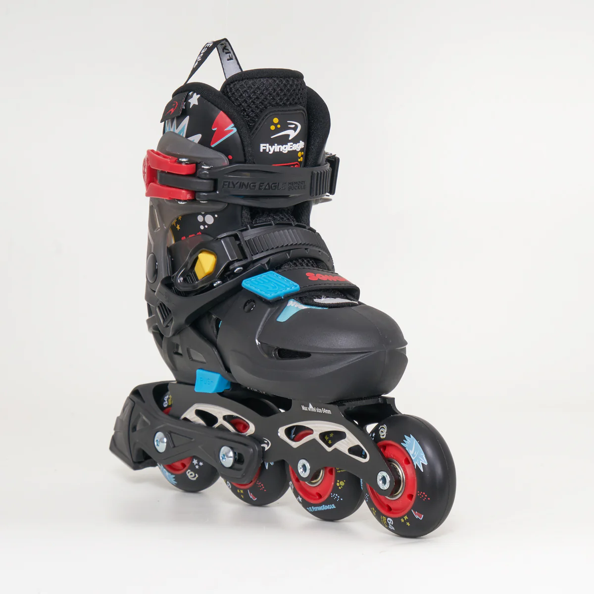Flying Eagle S6S Pro Kids Skates - Black - Image 2