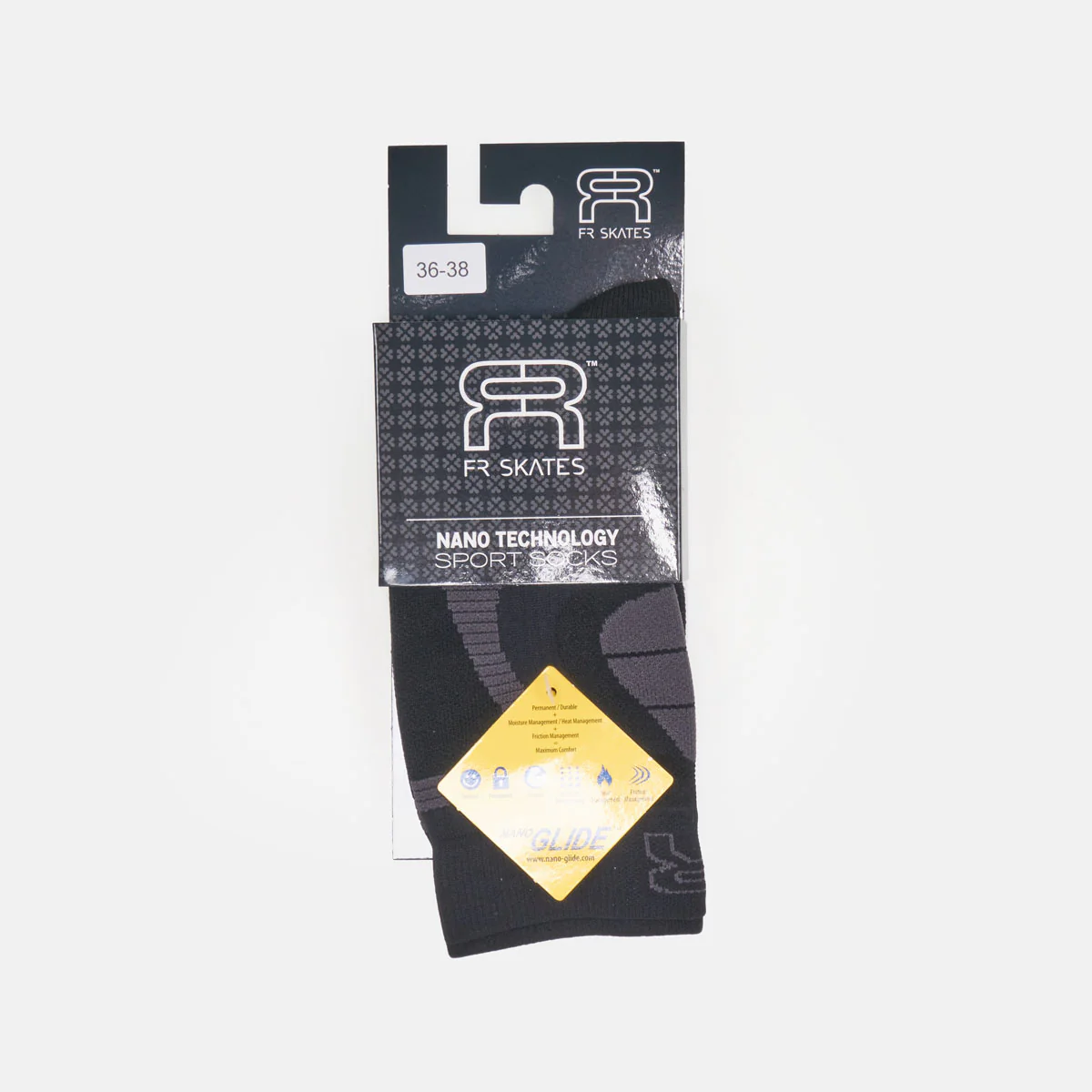 FR Nano Sports sock - Black / Grey - Image 4