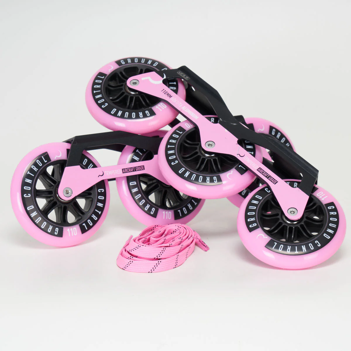 Ground Control Tri Skate UFS Frame V3 110MM  85A Complete - Pink/Black - Image 2