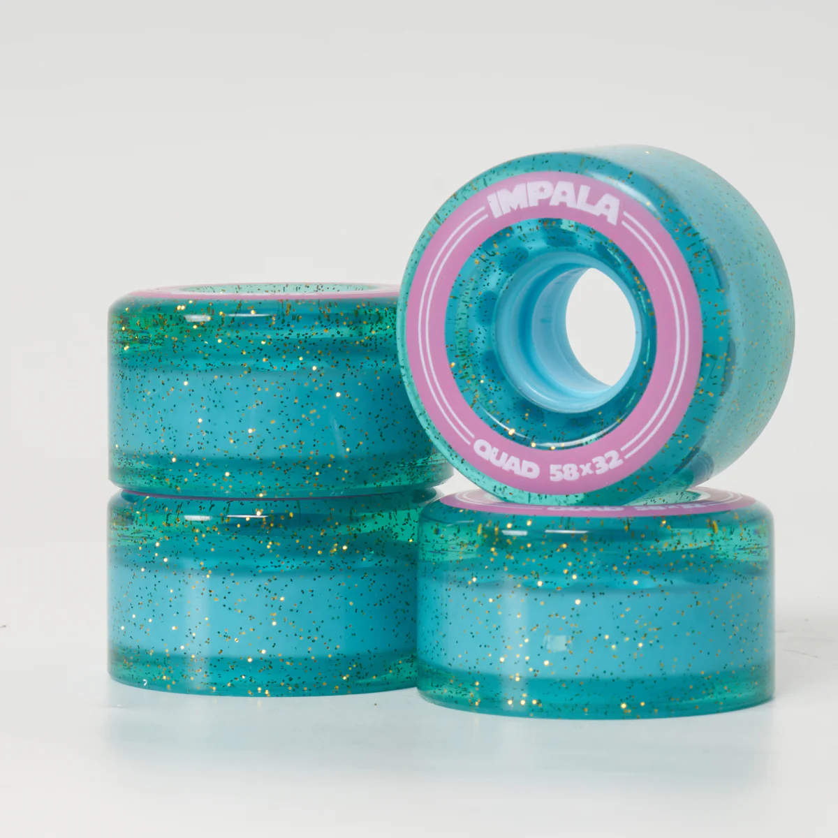 Impala 58mm/82a Wheels - Holographic Blue Glitter - Image 3