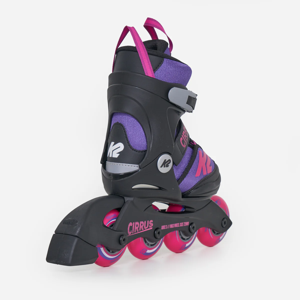 K2 Cirrus Girls Adjustable Kids Inline Skates - Purple / Pink - Image 3