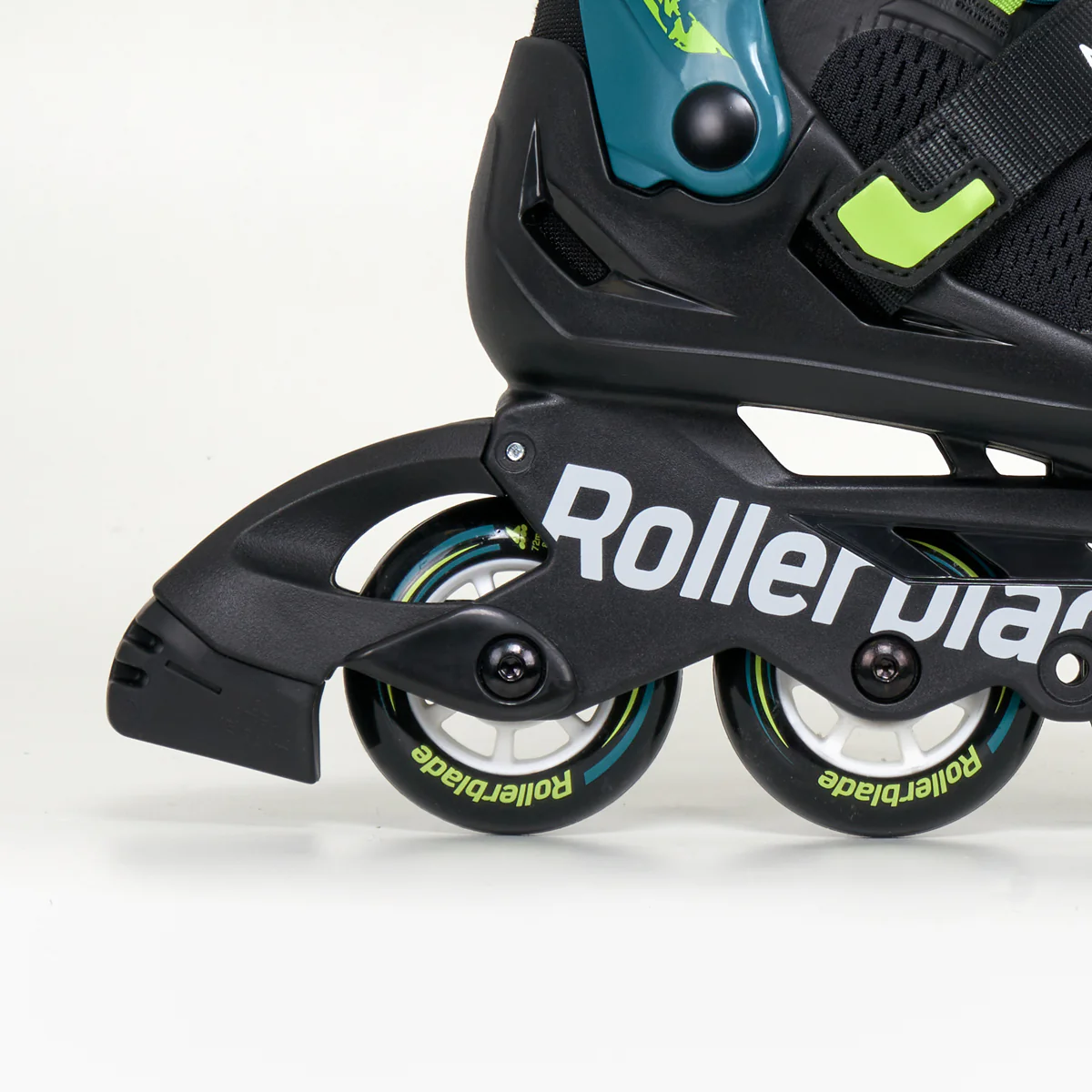 Rollerblade Microblade XT Junior Adjustable Inline Skates - Black / Petrol Green - Image 4