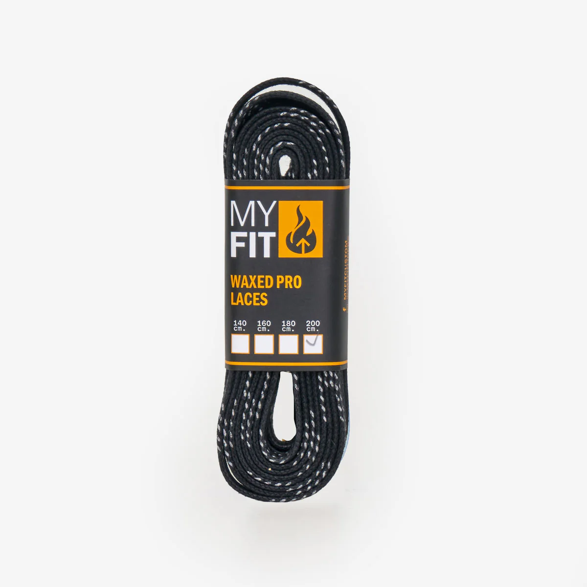 MyFit Waxed Laces Pro - Black W/White Speckles