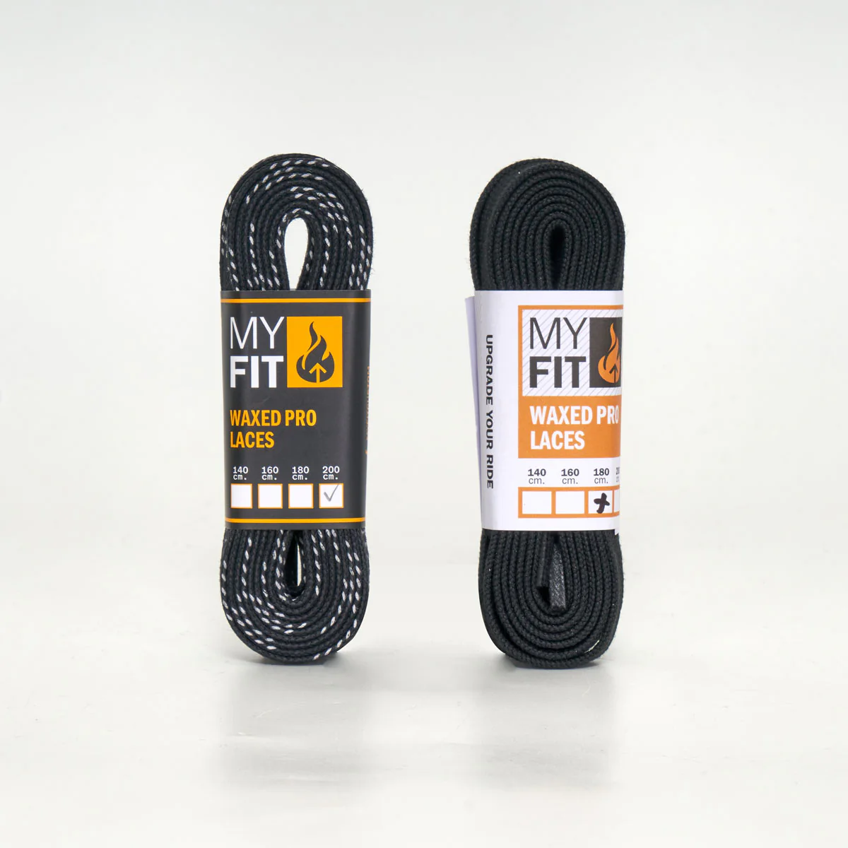 MyFit Waxed Laces Pro - Black W/White Speckles - Image 2