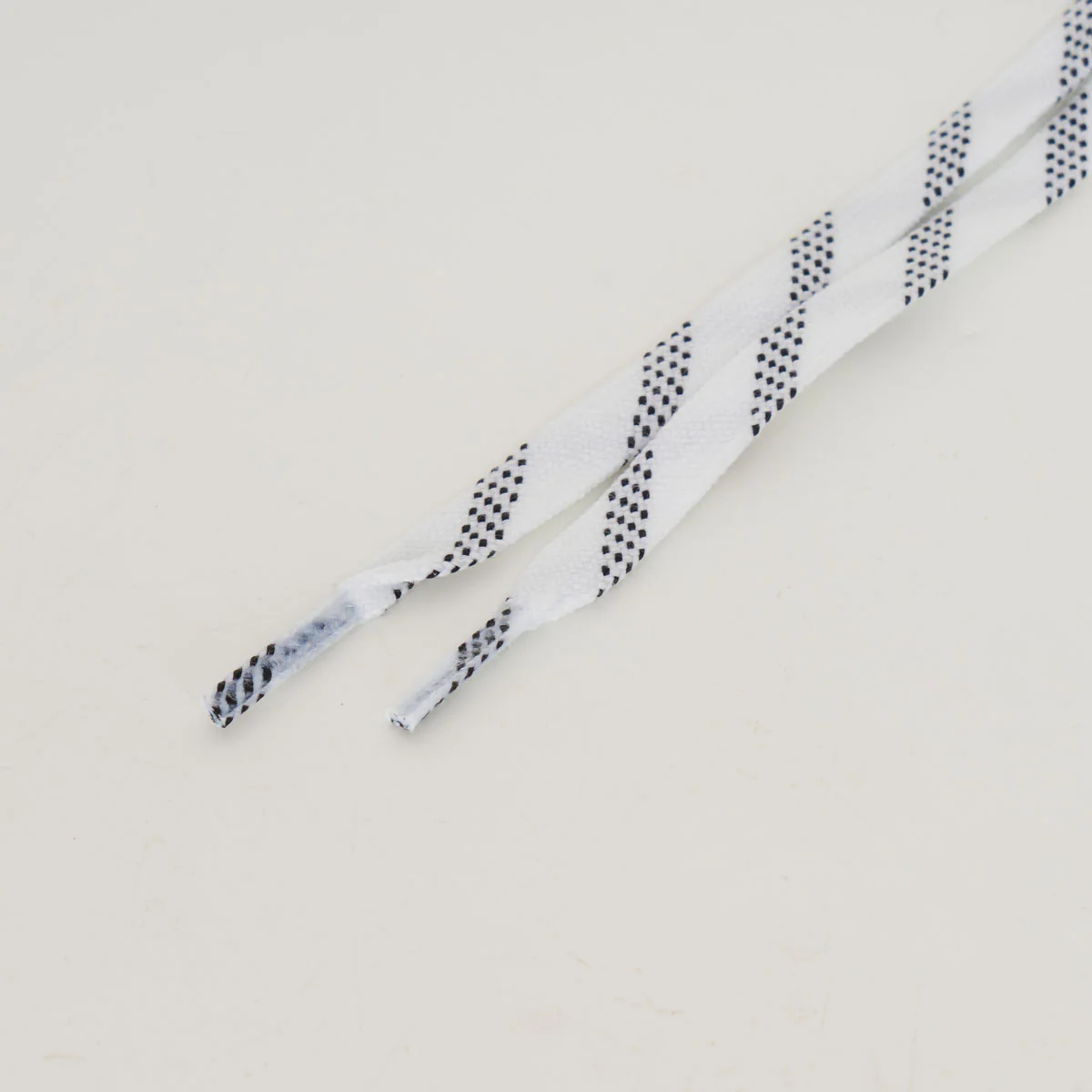 Myfit Waxed Pro Laces - White/Black Stripes - Image 2