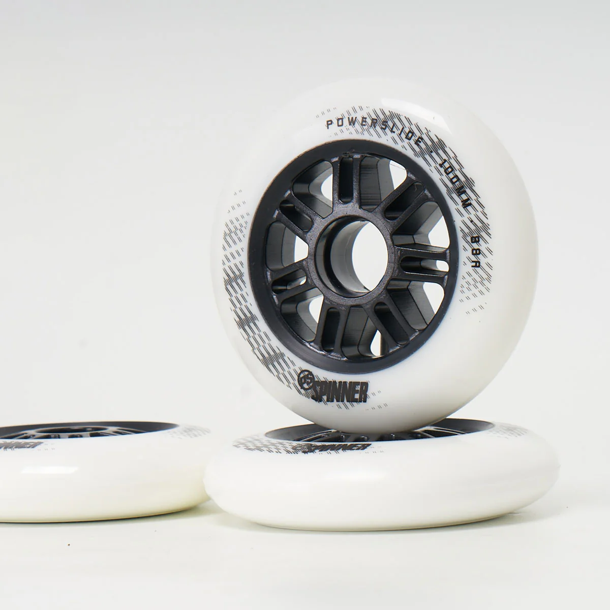 Powerslide Spinner 100mm 88a Wheels - White (3-Set) - Image 2