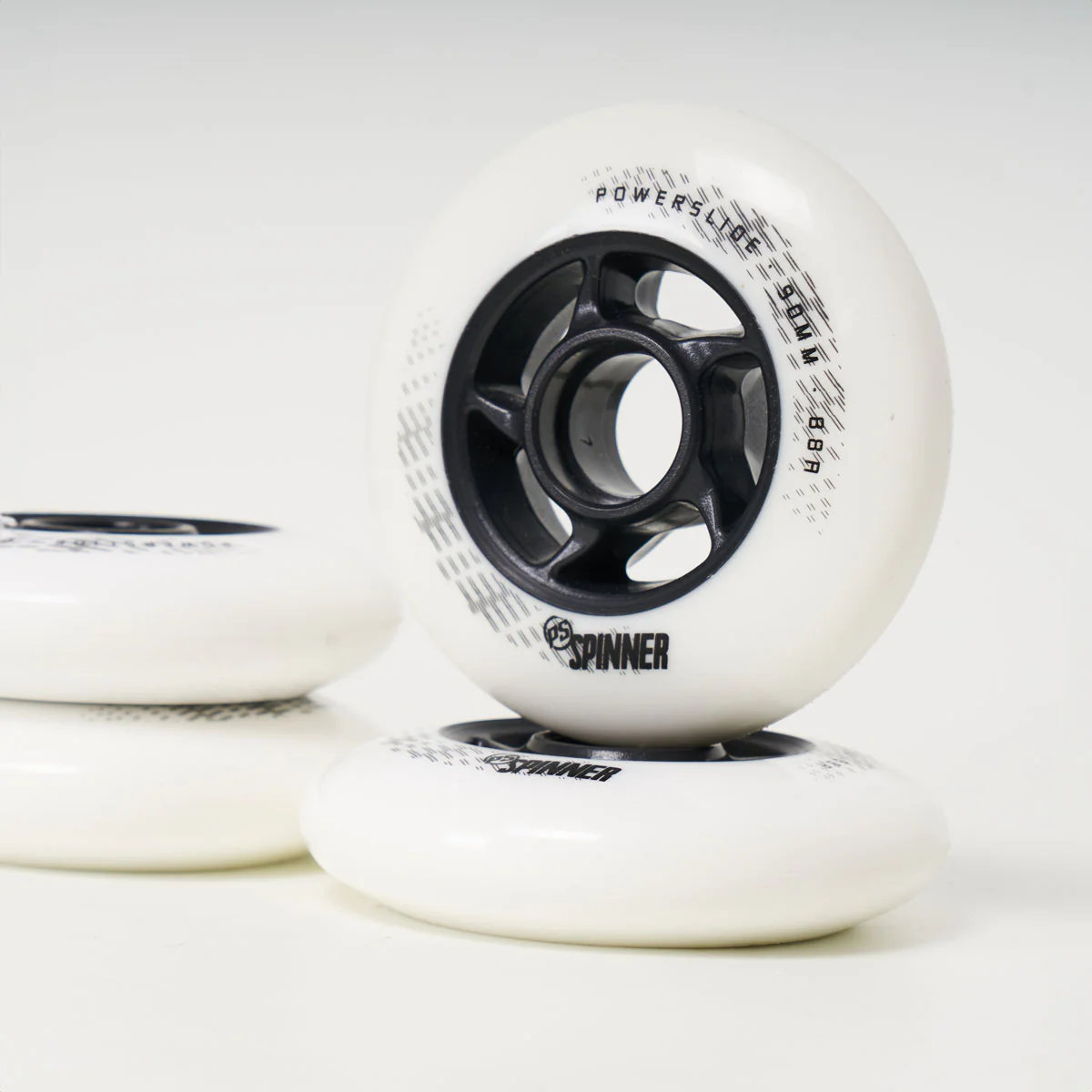 Powerslide Spinner 90mm 88a Wheels - White (4-Set) - Image 2