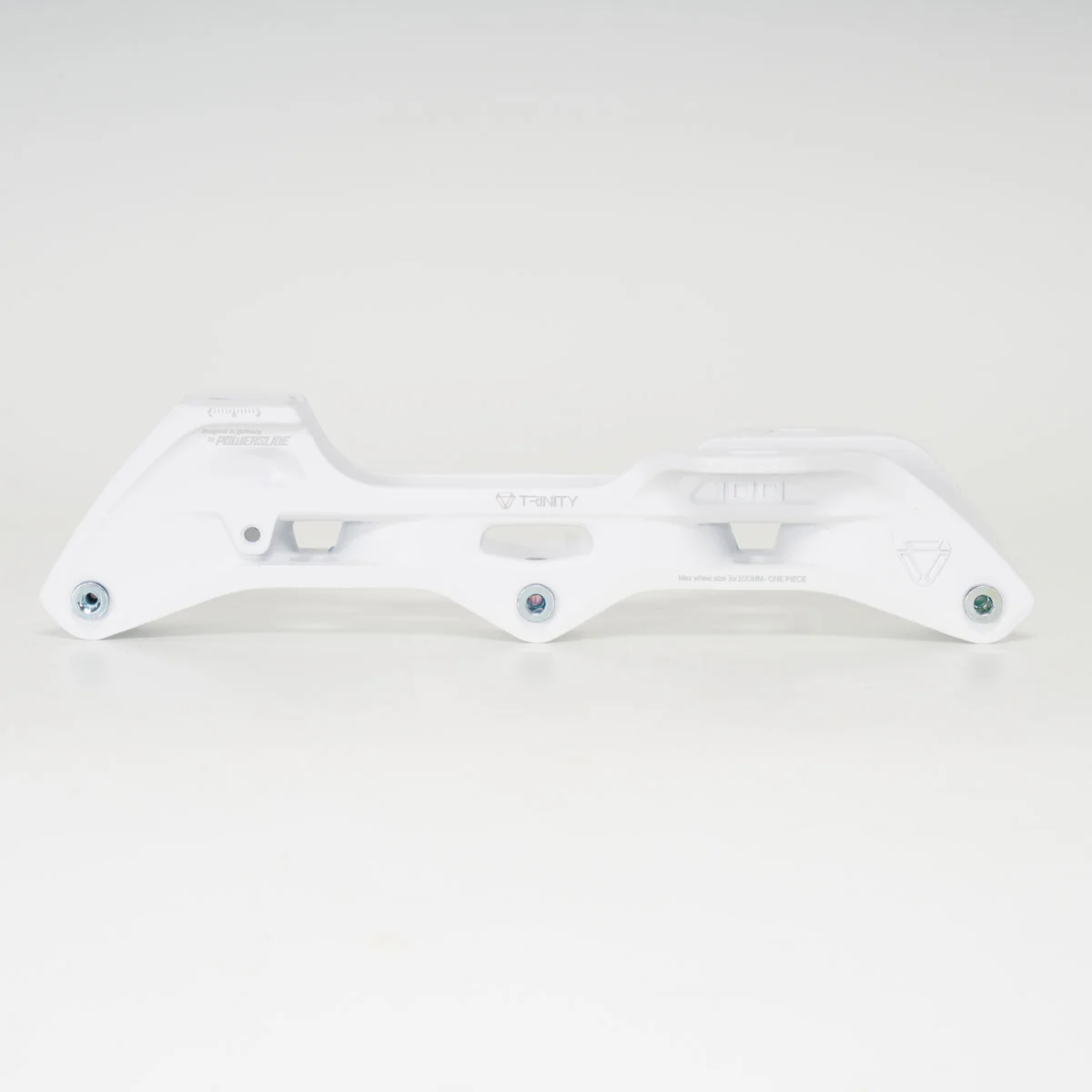 Powerslide Elite Casted Frame, Trinity mount, 3x100, 231mm length, White