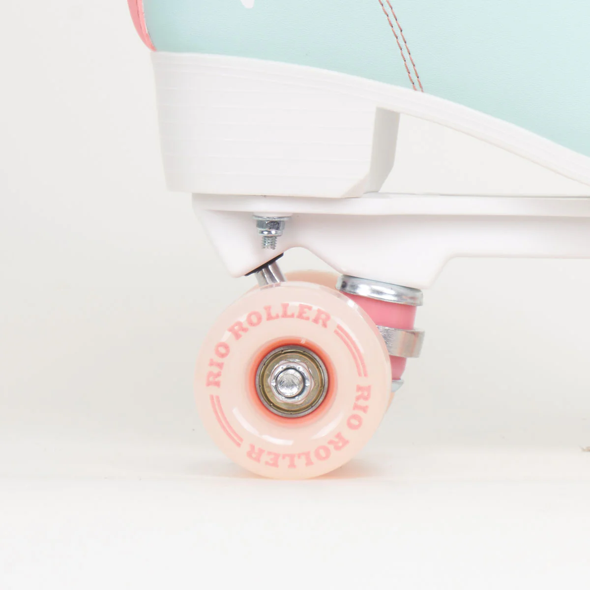 Rio Roller Script Rollerskates - Teal / Coral - Image 4