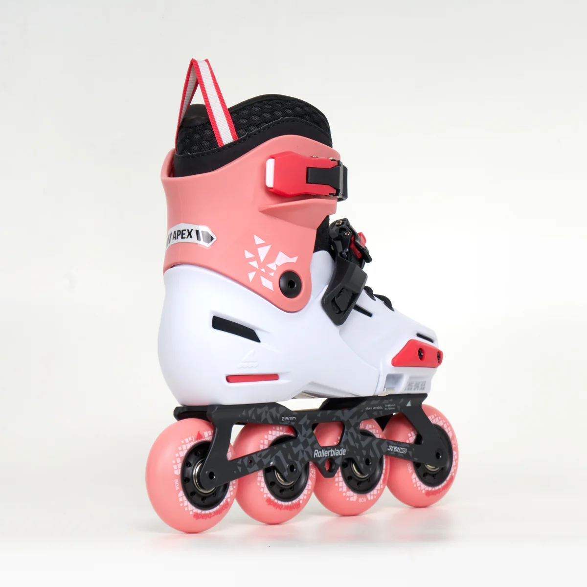 Rollerblade Apex Junior Inline Skates - Unisex - Platinum / Coral - Image 3