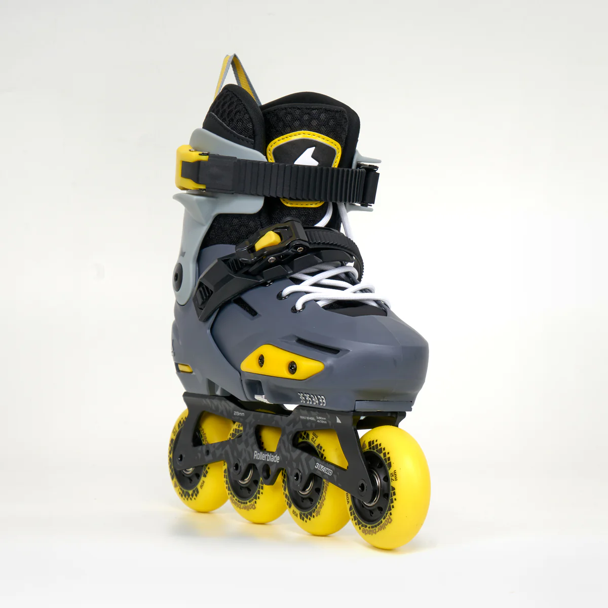 Rollerblade Apex Junior Inline Skates - Unisex - Grey / Yellow - Image 2