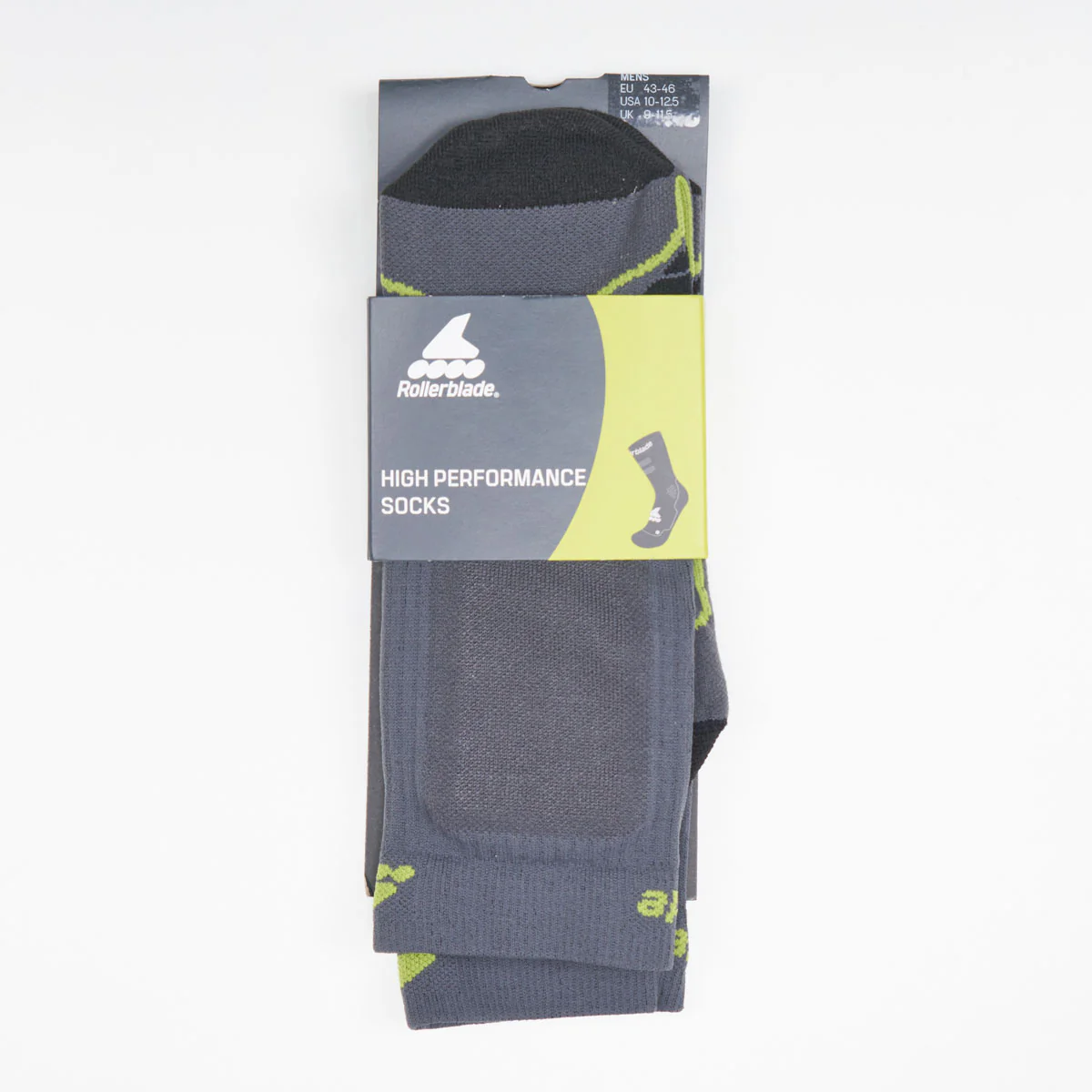 Rollerblade Performance Skate Socks - Grey / Green - Image 4