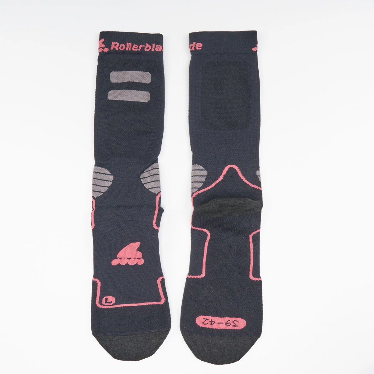 Rollerblade Performance Skate Socks - Black / Pink - Image 2