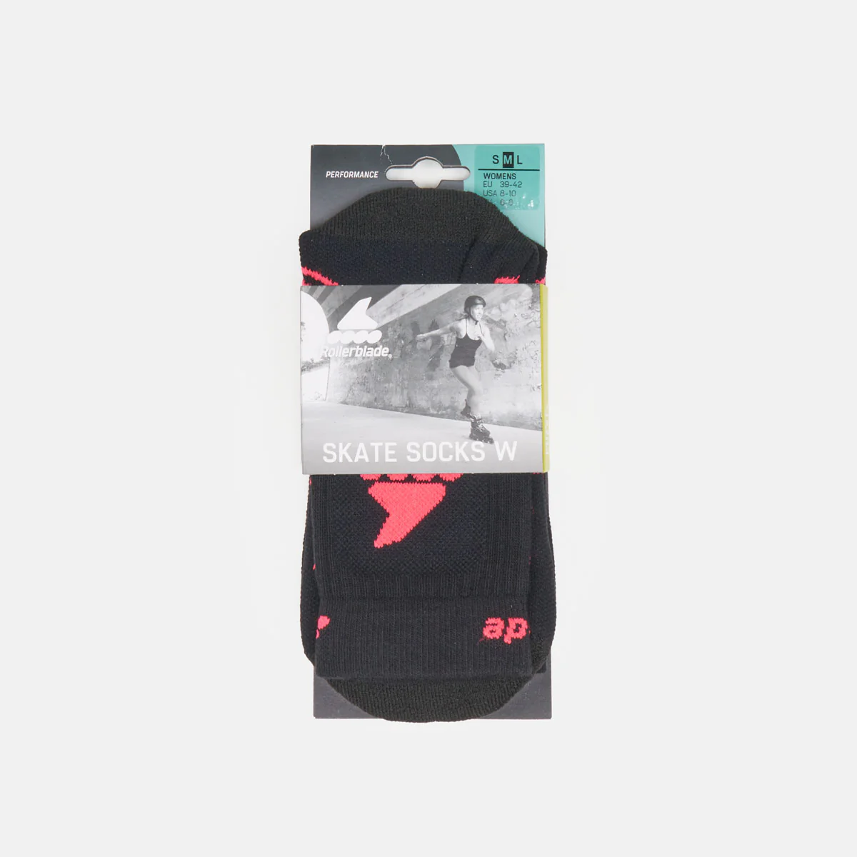 Rollerblade Skating Socks  - Black / Salmon - Image 4