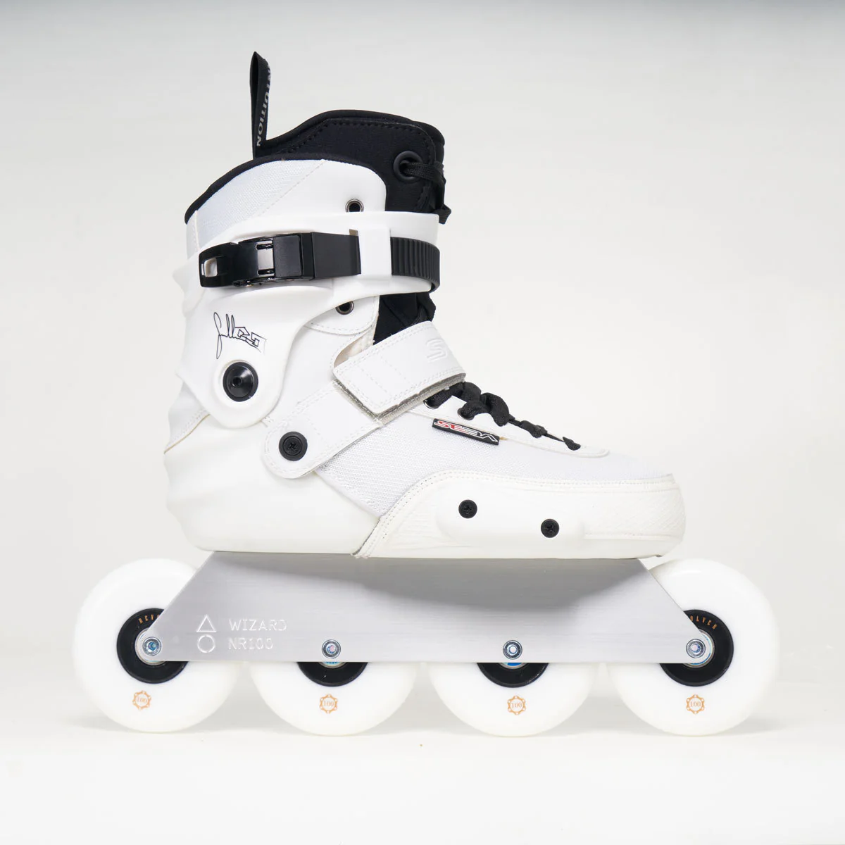 Seba CJ2 Prime White X Wizard NR Frame X Intuition Liner X Revolver Wheels - Loco Custom Skates