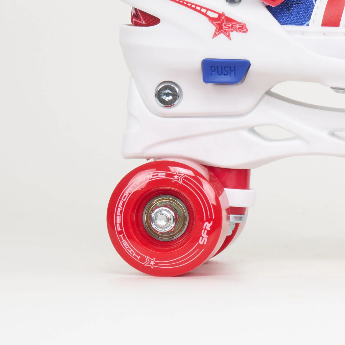 SFR Spectra Junior Adjustable Quad Skates - Blue / Red - Image 3