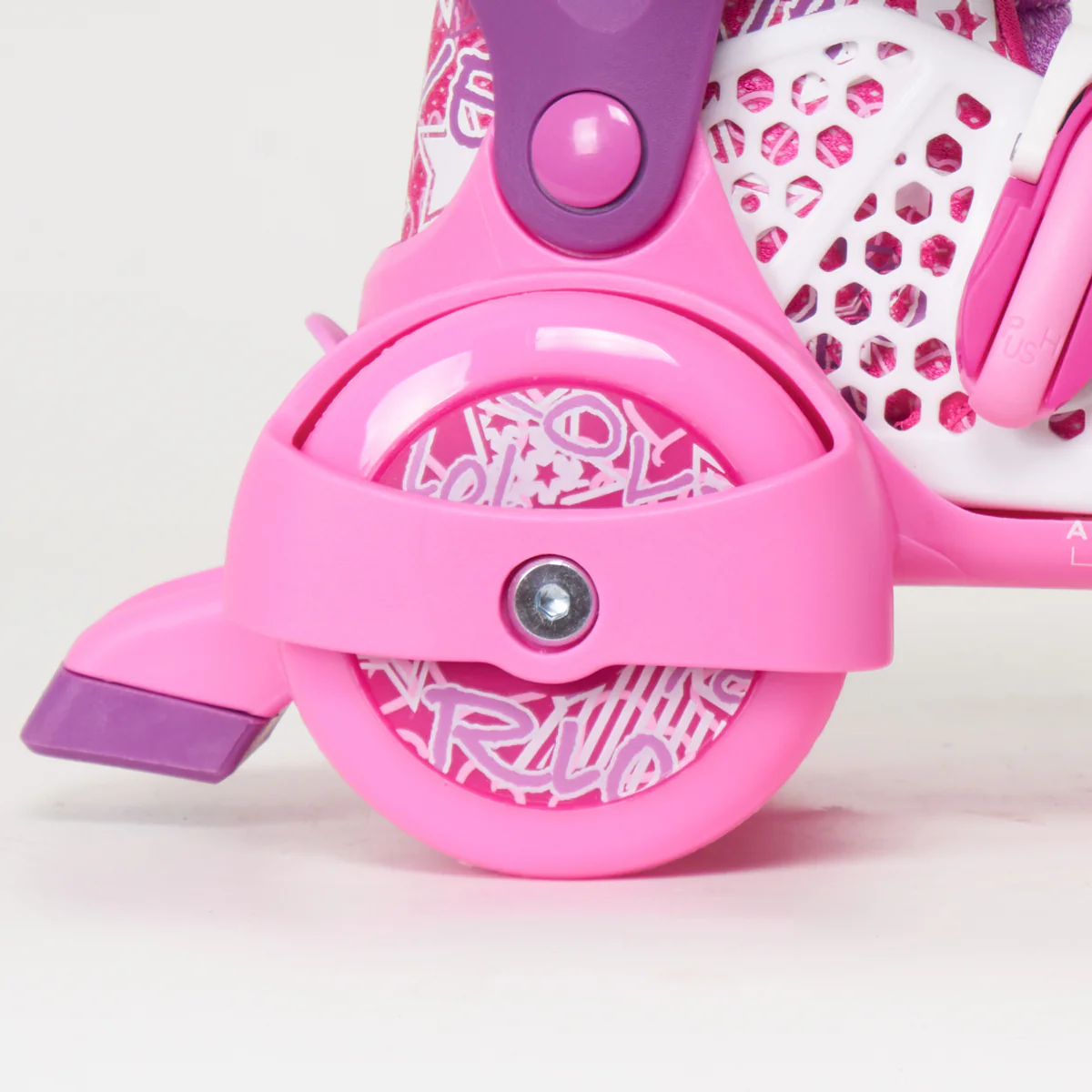 SFR Stomper Adjustable Junior Roller skates -  White / Pink - Image 3