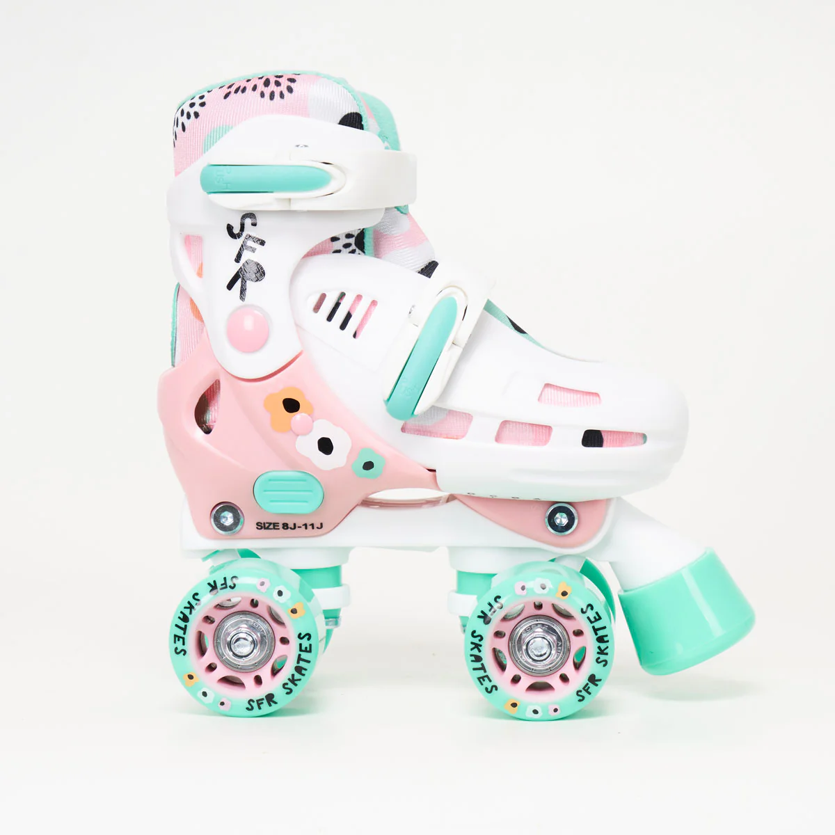 SFR Storm V Flower Junior Adjustable Quad Skates - Image 3