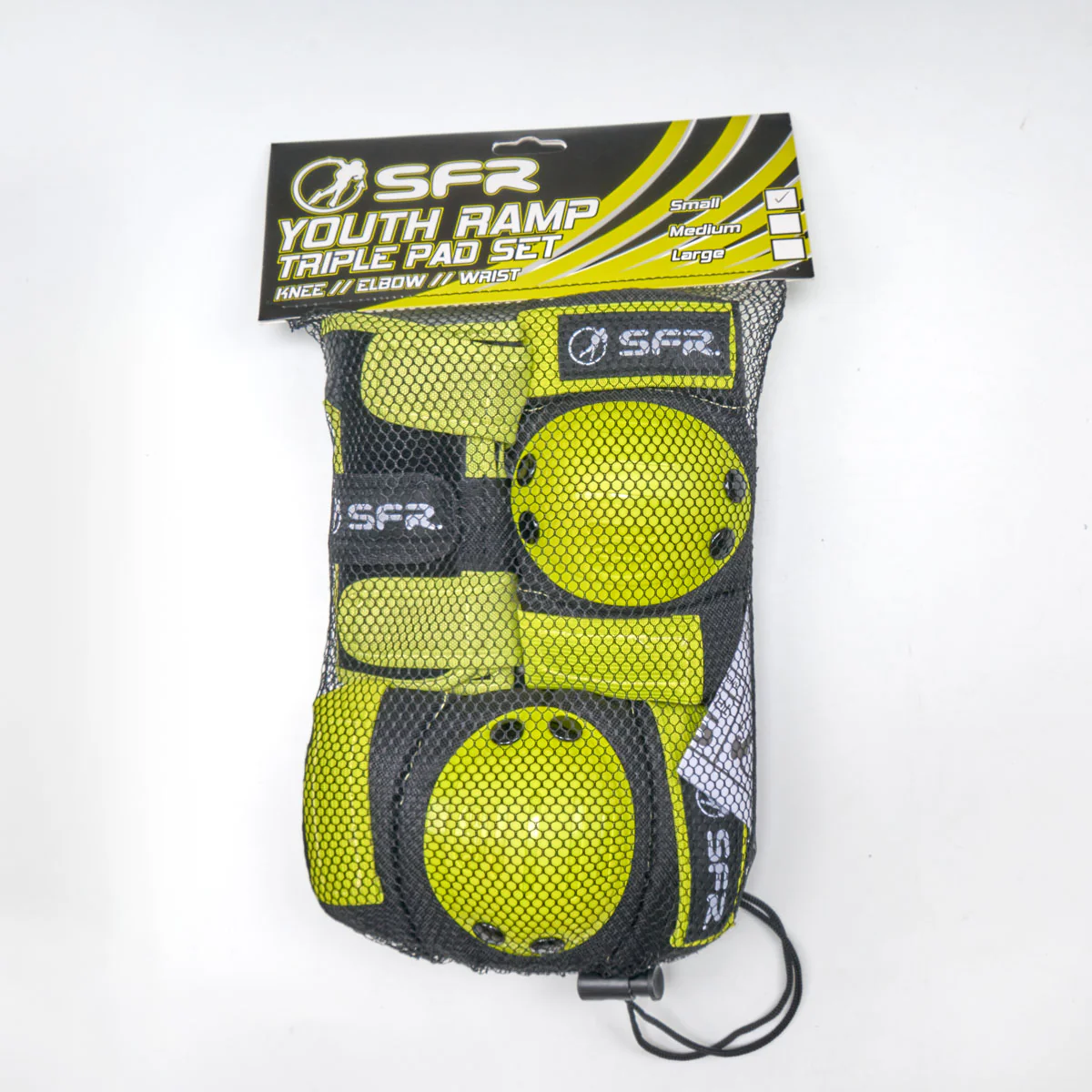SFR 'Youth Ramp' Kids Triple Pad Set - Lime - Image 4