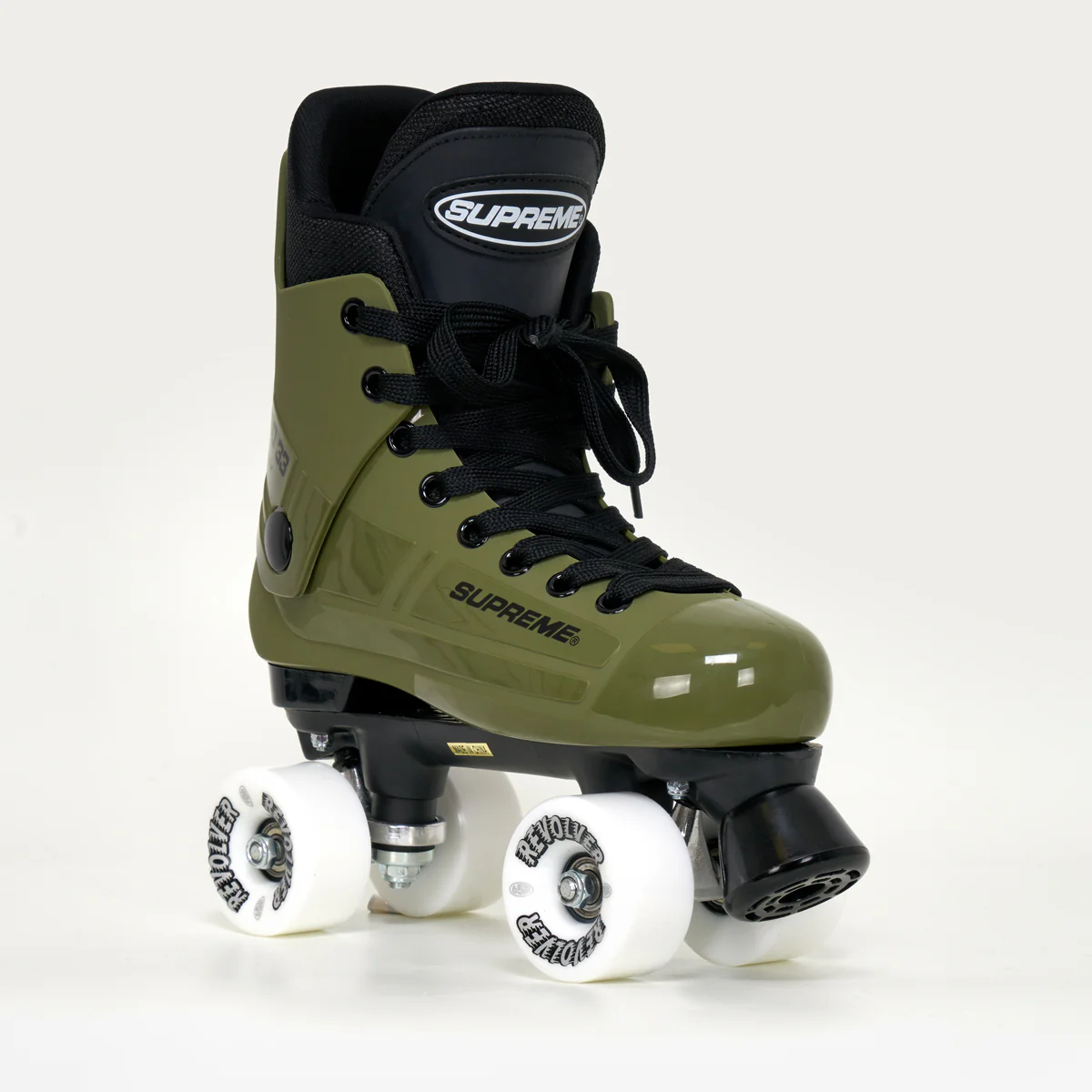 Supreme Turbo 33 Roller Skates + REVOLVER Wheels | OLIVE GREEN - Image 3