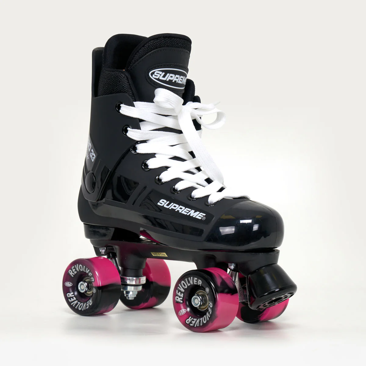 Supreme Turbo 33 Roller Skates + REVOLVER Wheels | BLACK - Image 3
