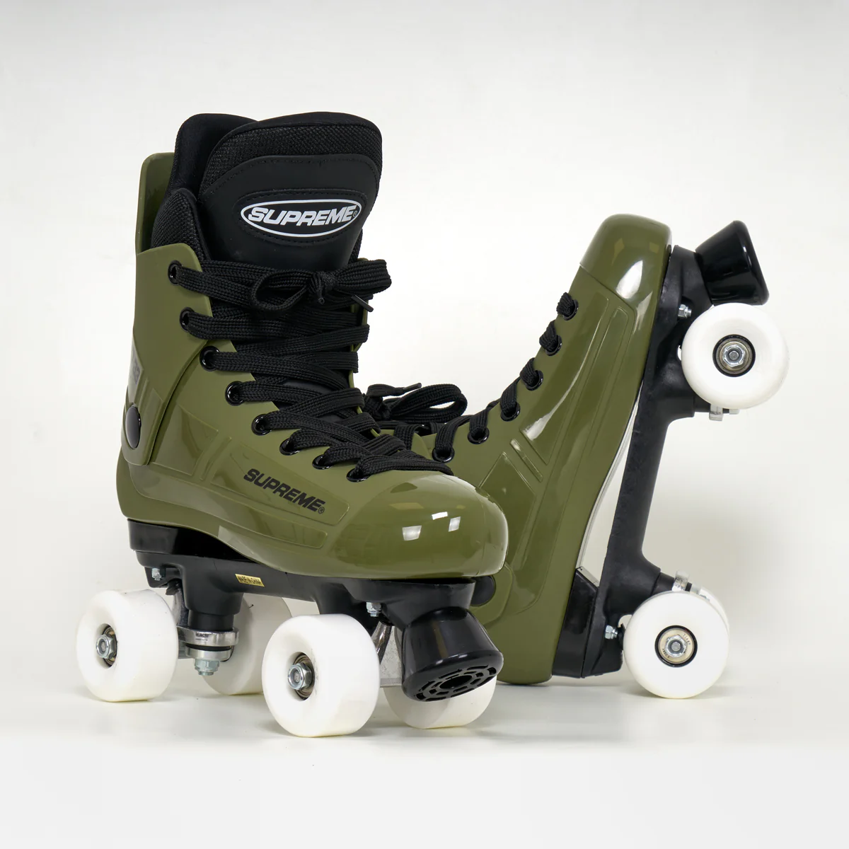 Supreme Turbo 33 Roller Skates + SIMS Wheels | OLIVE GREEN - Image 3