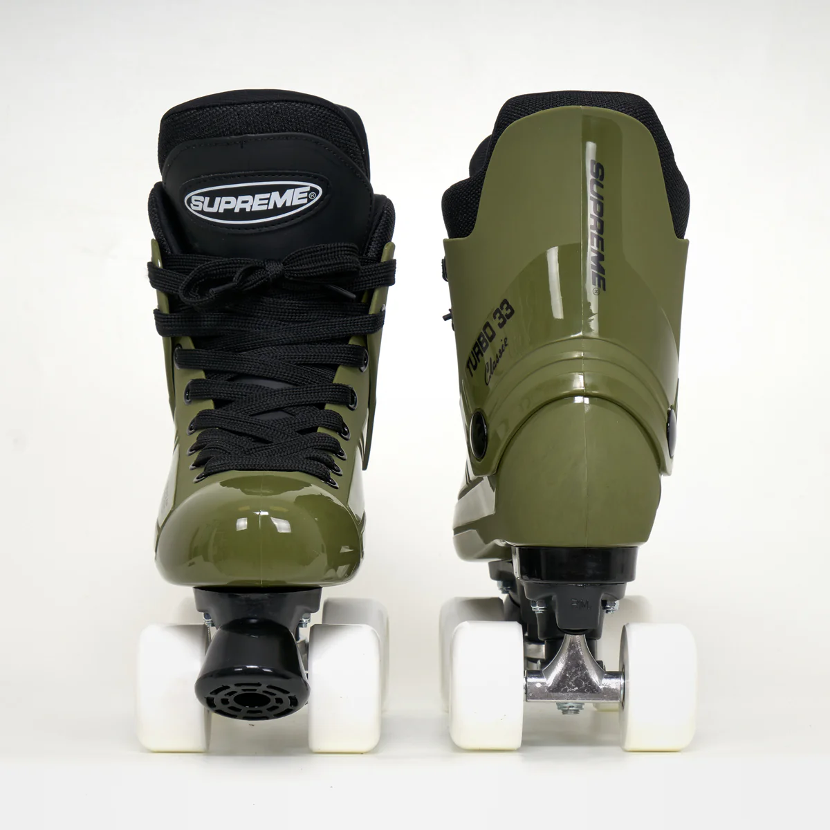 Supreme Turbo 33 Roller Skates + SIMS Wheels | OLIVE GREEN - Image 5