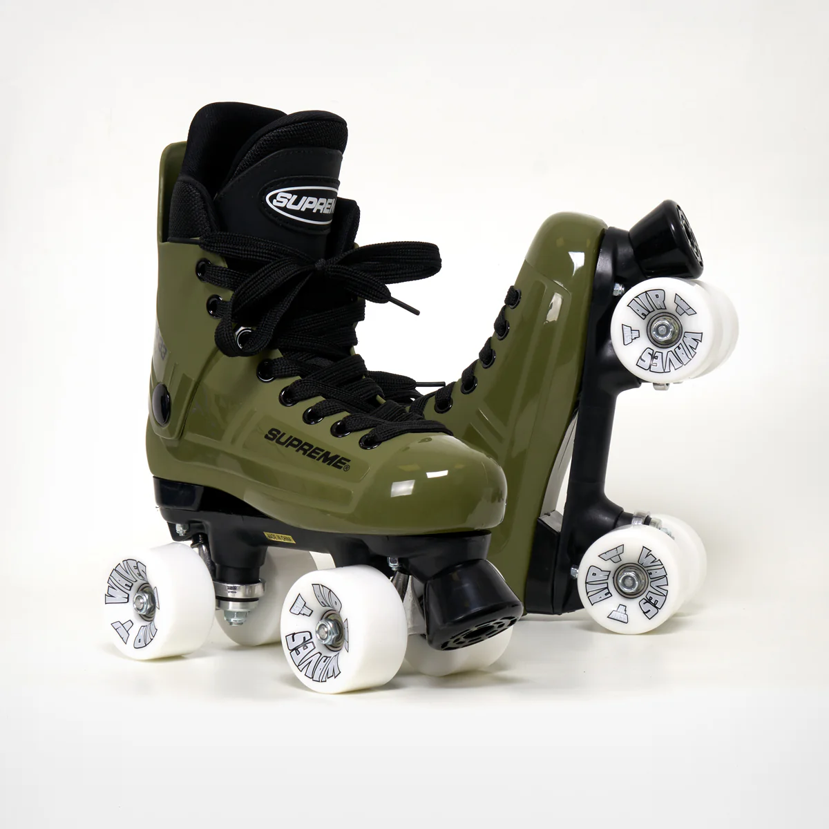 Supreme Turbo 33 Roller Skates + AIRWAVES Wheels | OLIVE GREEN - Image 7