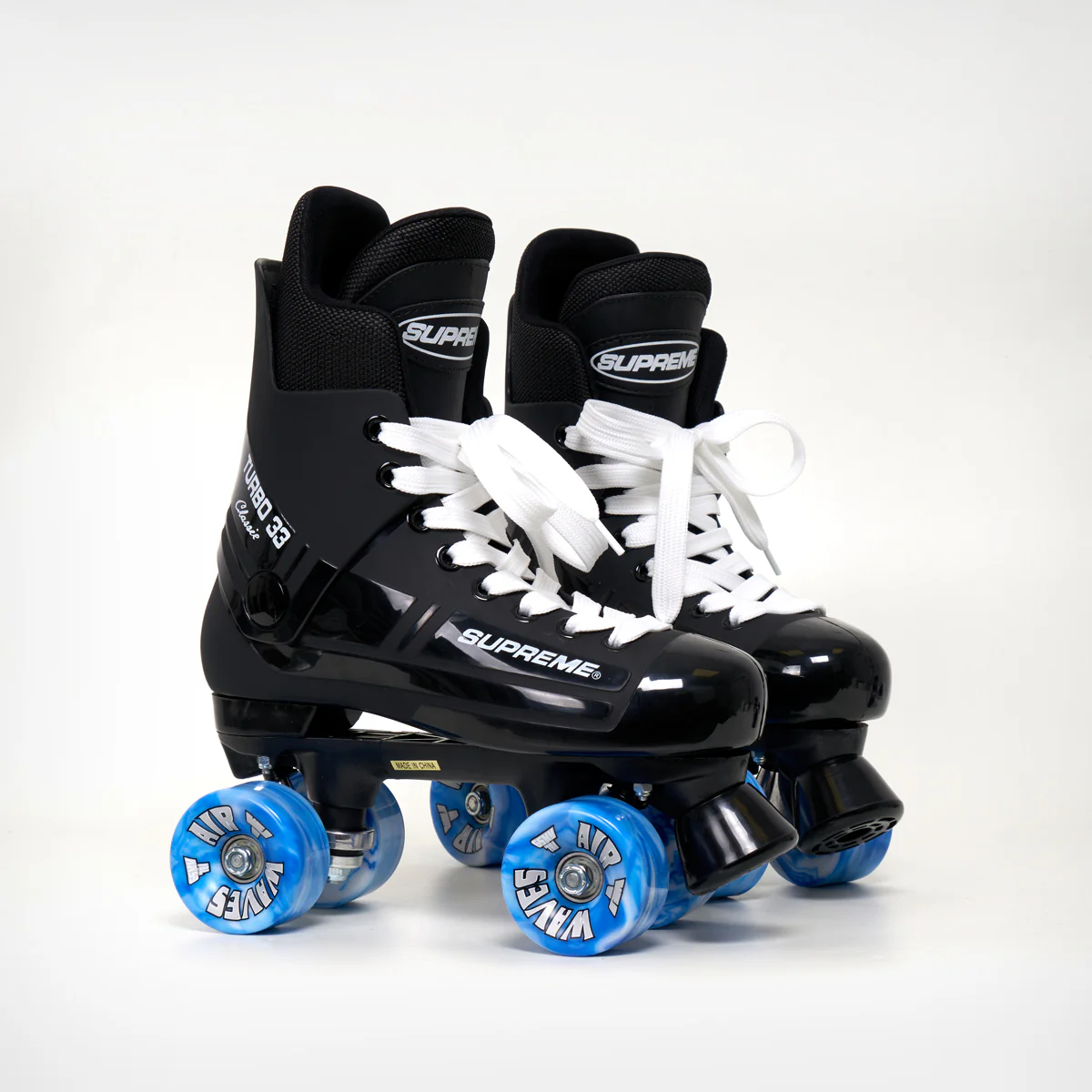 Supreme Turbo 33 Roller Skates + AIRWAVES Wheels | BLACK - Image 6