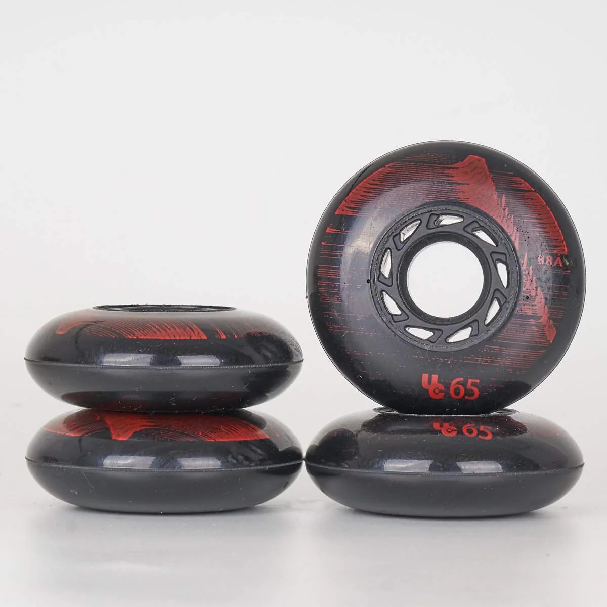 Undercover Cosmic Signal Wheels 68mm -88a - Black / Red - 4 Pack