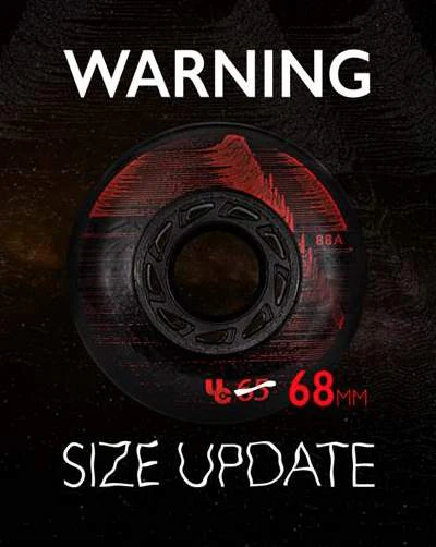 Undercover Cosmic Signal Wheels 68mm -88a - Black / Red - 4 Pack - Image 2