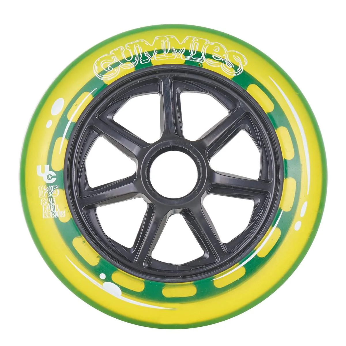 Undercover Gummies Wheels 125mm 84a - Yellow - Sold Individually - Image 2